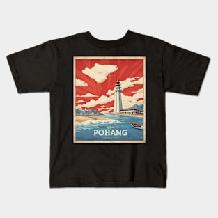 Pohang South Korea Travel Tourism Retro Vintage Kids T-Shirt